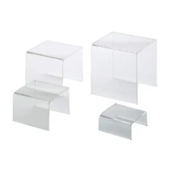 American Metalcraft CRS1 4-Pc Square Acrylic Riser Set