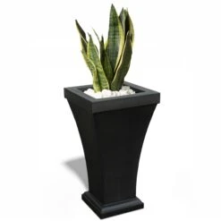 Mayne Mailpost 5864-B Black Tall Bordeaux Planter