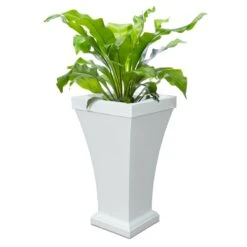 Mayne Mailpost 5864-W White Tall Bordeaux Planter