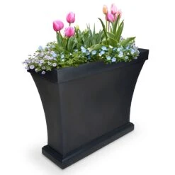 Mayne Mailpost 8890-B Black Bordeaux Trough Planter