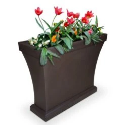 Mayne Mailpost 8890-ES Espresso Bordeaux Trough Planter