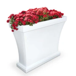 Mayne Mailpost 8890-W White Bordeaux Trough Planter