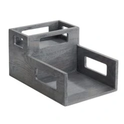 Cal-Mil 22068-83 Ashwood 2-Compartment Napkin/Plate Holder