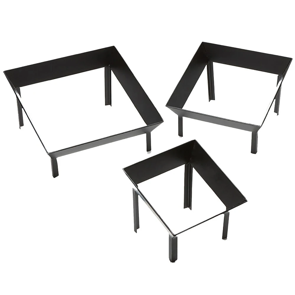American Metalcraft ARB3 3-Pc. Black Twilight Angled Square Riser Set 3 American Metalcraft ARB3 3-Pc. Black Twilight Angled Square Riser Set