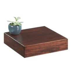 Cal-Mil 432-3-78 Mid-Century Walnut 12" X 12" X 3-1/4" Riser