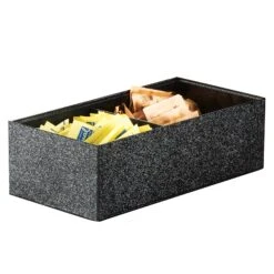 Cal-Mil 22038-59-13 Black 2-Section Holder To-Go Condiment Holder