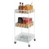 Cal-Mil 4111-15 Portland 3-Teir White Merchandiser Cart -CARLISLE SHOP 6097124