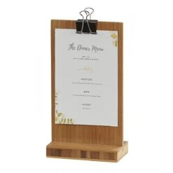 Cal-Mil 2036-46-60 Bamboo 4.5" X 2.5" X 8.5" Clipboard Menu Holder