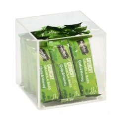 Cal-Mil 22311-4-12 Clear Acrylic 4" Square Box - 4 / CS