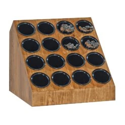 Cal-Mil 3423-16-99 Madera 16 Compartment Utensil Display