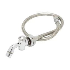 T & S Brass B-0101-BKF 36" Stainless Push Button Spray Valve