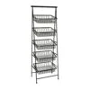 G.E.T. IR-951-BK Black 23.5" X 14" X 64" Rectangular 5-Tier Stand -CARLISLE SHOP 6103002