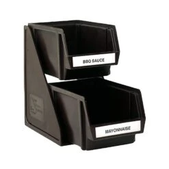 Vollrath 4840-06 Black 2 Bin Condiment Rack