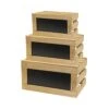 TableCraft RCBCRATE1 Rustic Wood Crate Riser With Chalkboard - 3 / ST -CARLISLE SHOP 6103948