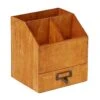 American Metalcraft PWC8 Natural 6.63 X 6.5 In 4-Comp. Caddy W/ Drawer -CARLISLE SHOP 6105840