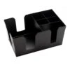 American Metalcraft BARB7 Black Powder Coat 6-Comp. Bar Caddy -CARLISLE SHOP 6105841