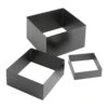 American Metalcraft RSQB2 Satin Black Square Risers - 3 / ST -CARLISLE SHOP 6105869
