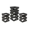 FOH BRI006BKI28 Set Of 3 Matte Black Zig Zag Riser Set -CARLISLE SHOP 6105948
