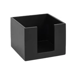 FOH BHO039BKB21 Black Bamboo 5-1/2" Square Napkin Holder - 4 / CS