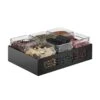 Rosseto SM315 Black Condiment Holder With 6 Glass Jars -CARLISLE SHOP 6106078