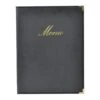 American Metalcraft MCCRLSBL Black Faux Leather 10 X 13 Menu Cover -CARLISLE SHOP 6106259