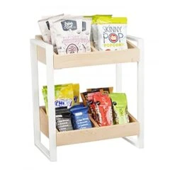 Cal-Mil 22357-15 Blonde Compartment 2 Tier Merchandiser
