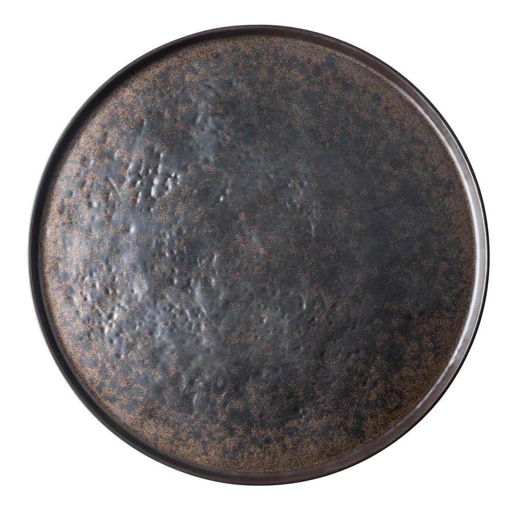 TableCraft 123519BR Lunara Brown 18" Melamine Platter 3 TableCraft 123519BR Lunara Brown 18" Melamine Platter