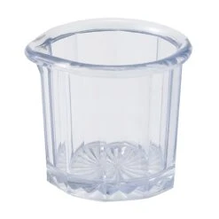 Winco PSN-2 Clear SAN 2 Ounce Syrup/Cream Pitcher - 24 / PK