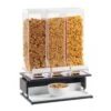 Cal-Mil 22046-13 Monterey Steel/Black 3-Bin Cereal Dispenser -CARLISLE SHOP 6109979