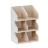 Cal-Mil 22455-6-113 Newport White Pine 6-Section Condiment Organizer -CARLISLE SHOP 6109982