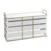 Cal-Mil 22087-13-15 Empire White 20.5 X 7 X 13 Riser With Gold Frame -CARLISLE SHOP 6110564