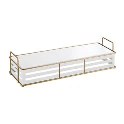 Cal-Mil 22087-5-15 Empire White 20.5 X 7 X 5.25 Riser With Gold Frame