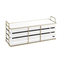 Cal-Mil 22087-9-15 Empire White 20.5 X 7 X 9 Riser With Gold Frame