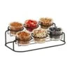 Cal-Mil 22601-16-13 6-Section Jar Holder W/ 6 Glass Jars 1 Cal-Mil 22601-16-13 6-Section Jar Holder W/ 6 Glass Jars -CARLISLE SHOP 6110570
