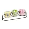 Cal-Mil 22602-16-13 3-Section Jar Holder W/ 3 Glass Jars -CARLISLE SHOP 6110571