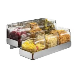 Rosseto SM322 S/S 2 Level Condiment Station With 6 Jars