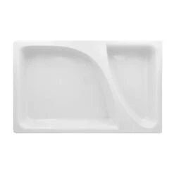 Eastern Tabletop EB15401 White Gastronorm 145/59 Ounce Split Dish
