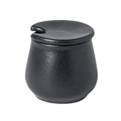Costa Nova / Casafina RTX081-ARD Ardosia Black 6 Oz. Sugar Bowl