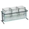 Cal-Mil 1806-5-13 Black Steel Frame Condiment Display W/ 3 Glass Cubes 2 Cal-Mil 1806-5-13 Black Steel Frame Condiment Display W/ 3 Glass Cubes -CARLISLE SHOP 612343