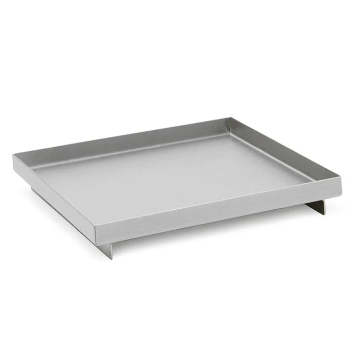 FOH RTR015BSS12 Stainless 6" Square Footed Tray - 6 / CS 3 FOH RTR015BSS12 Stainless 6" Square Footed Tray - 6 / CS
