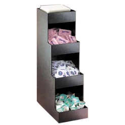 Cal-Mil 1261 Black 3 Tier Coffee Amenity Unit