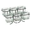 Cal-Mil 1809-13 Black Steel Frame Condiment Display With 6 Glass Cubes -CARLISLE SHOP 871936