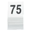 Cal-Mil 227-2 No. 51 - 75 White Number Tent With Black Numbers -CARLISLE SHOP 893393