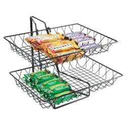 Cal-Mil 1291-2 Black Powder Coat 2 Tier 15" Display Server