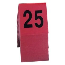 Cal-Mil 226-1 No. 26 - 50 Red With Black Table Tents